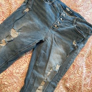 Old Navy sz14 button fly rockstar jeans